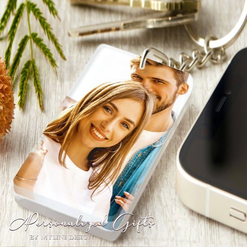 Simple Custom Gift For Boyfriend Photo Keychain