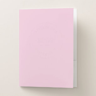 Simple Custom large Business Logo website pink Pocket Folder