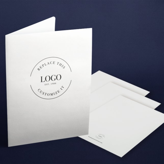 Simple Custom large Business Logo website  Pocket Folder (Branded folders for business.)