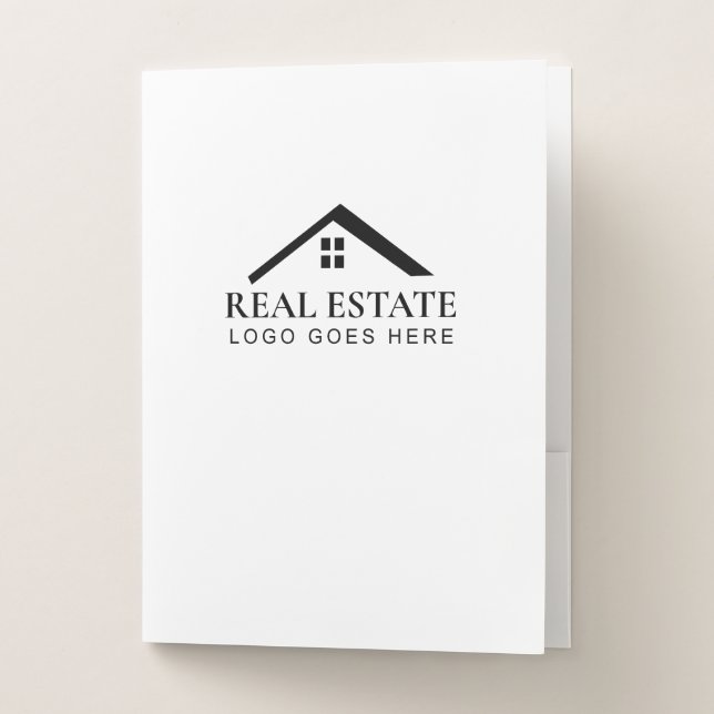Simple Custom large Real Estate Branding Pocket Folder (Front)
