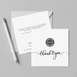 Simple Custom Logo and Business Thank You Note Card