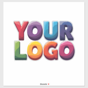 Simple Custom Logo and Text Business Sticker