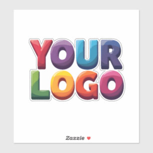 Simple Custom Logo and Text Business Sticker