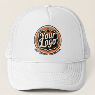 Simple Custom Logo and Text Business Trucker Hat