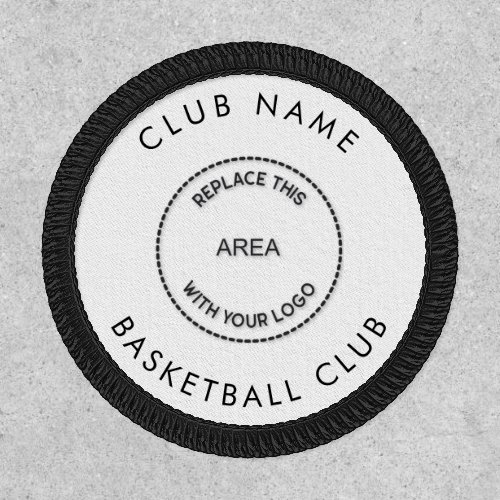 Simple Custom Logo Basketball Club Name  Patch