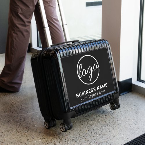 Simple Custom Logo Black Business Luggage
