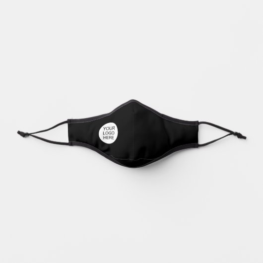 Simple Custom Logo Black Business Premium Face Mask (Front)