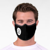 Simple Custom Logo Black Business Premium Face Mask (Worn)