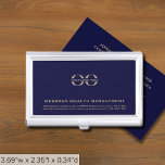 Simple Custom Logo  Business Card Case<br><div class="desc">Elevate your networking game with this simple, sleek, and professional business card case. The navy blue background features your logo, company name, address, contact information and website in classic golden typography in the lower thirds add a touch of sophistication to your business interactions. Stay organized and make a lasting impression...</div>