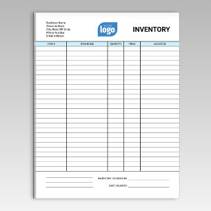 Simple Custom Logo Business Inventory Notepad