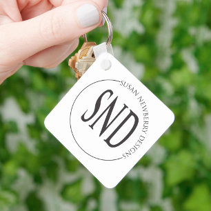 Simple Custom Logo Business Keychain