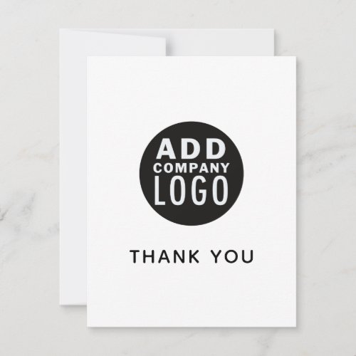 Simple Custom Logo Business Thank You Card