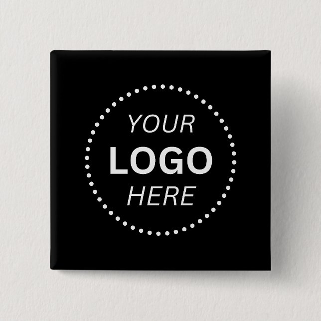 Simple Custom Logo Design 2'' Square Button (Front)