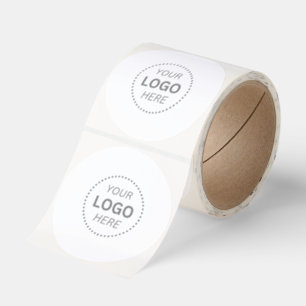 Simple Custom Logo Design Classic Round Sticker