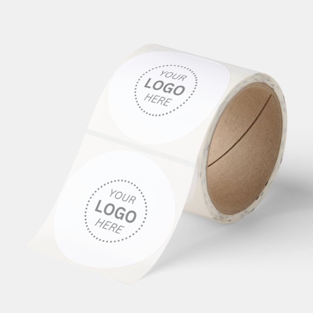 Simple Custom Logo Design  Classic Round Sticker (Roll)