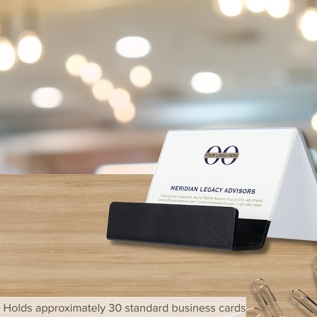 Simple Custom Logo Desk Business Card Holder (Creator Uploaded)