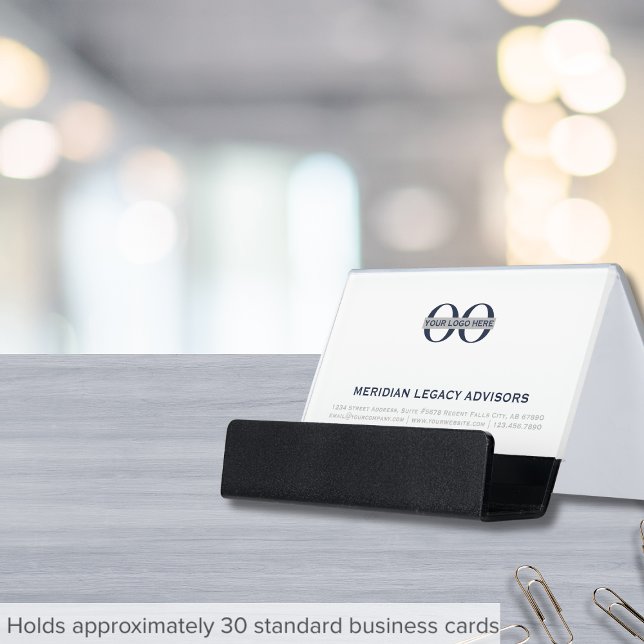Simple Custom Logo Desk Business Card Holder (Creator Uploaded)