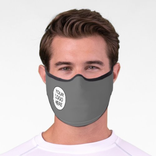 Simple Custom Logo Gray Business Premium Face Mask