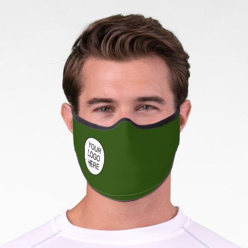 Simple Custom Logo Green Business Premium Face Mask