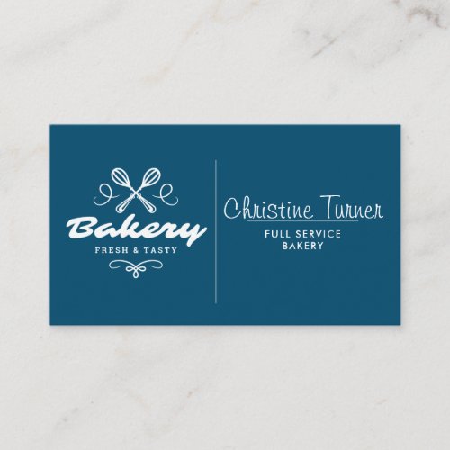 Simple Custom logo Moderan bakery  Business Card