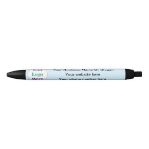 Simple Custom Logo Small Business Light Blue  Pen