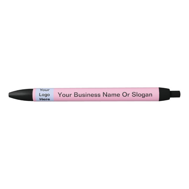 Simple Custom Logo Small Business Light Pink Pen (Front)