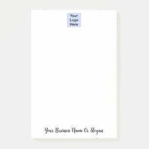 Simple Custom Logo Small Business White Post-it Notes