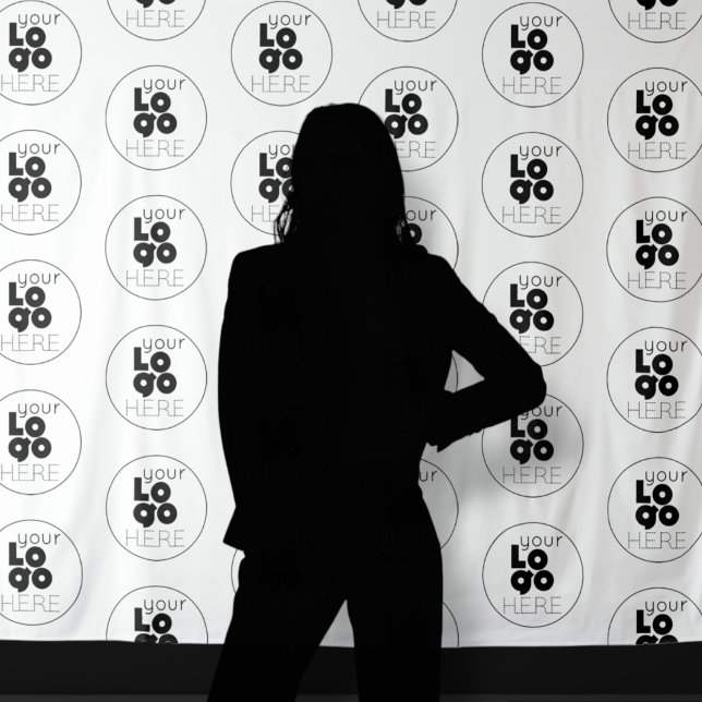Simple Custom Logo Step and Repeat Photo Backdrop (Creator Uploaded)