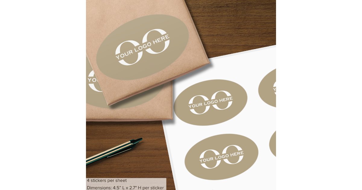Simple Custom Logo Stickers | Zazzle