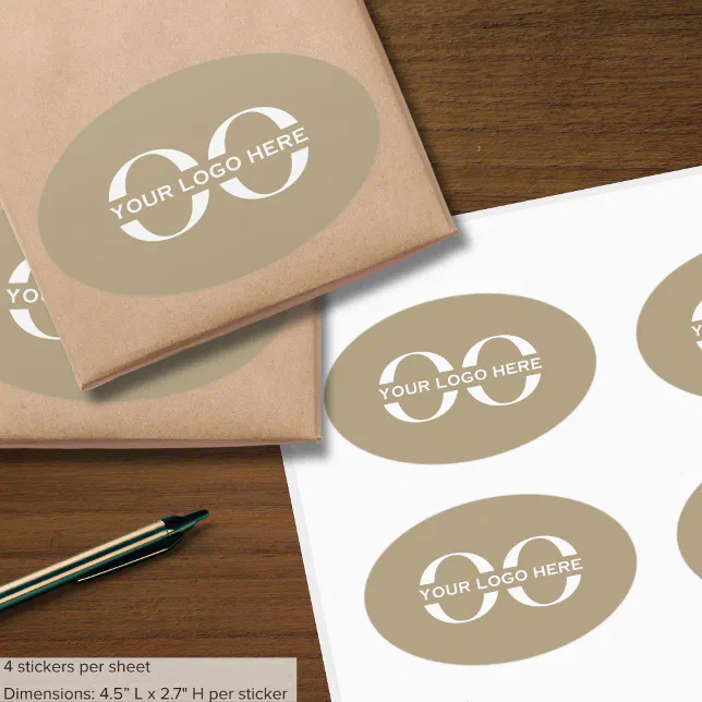 Simple Custom Logo Stickers | Zazzle
