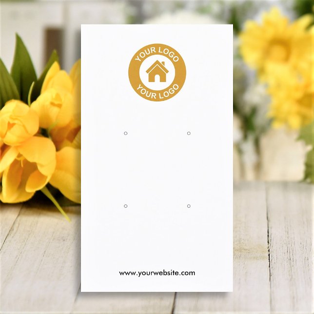 Simple Custom Logo Two Earring Display Card (Creator Uploaded)