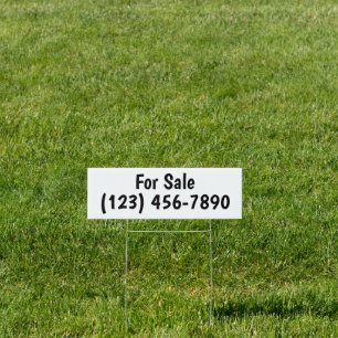 Simple Custom Message Phone Number Sign