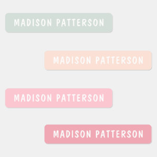 Simple Custom Modern Personalized Name Clothing Labels
