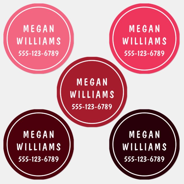 Simple Custom Modern Personalized Name Clothing Labels (Group)