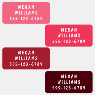 Simple Custom Modern Personalized Name Clothing Labels