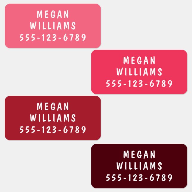 Simple Custom Modern Personalized Name Clothing Labels (Group)