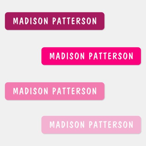 Simple Custom Modern Personalized Name Clothing Labels