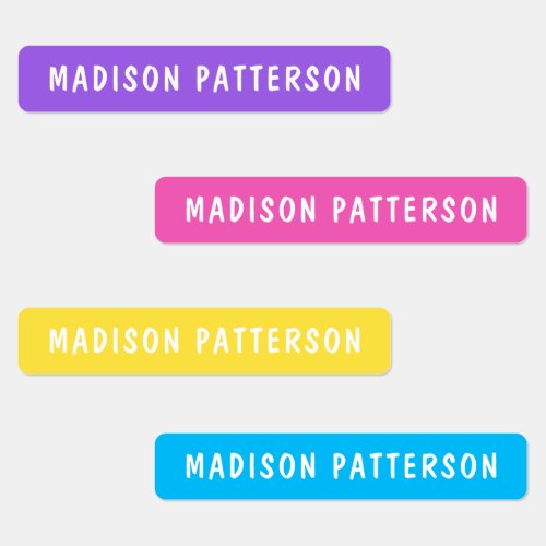 Simple Custom Modern Personalized Name Clothing Labels