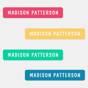 Simple Custom Modern Personalized Name Clothing Labels