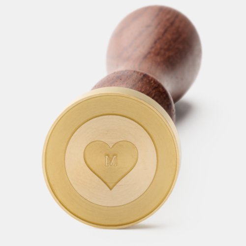 Simple Custom Monogram Heart Wax Seal Stamp