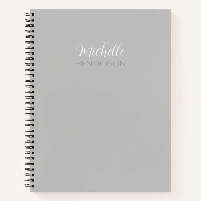 Simple Custom Monogram Script Name Notebook