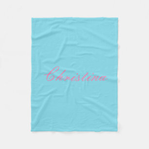 Simple Custom Name Fleece Blanket