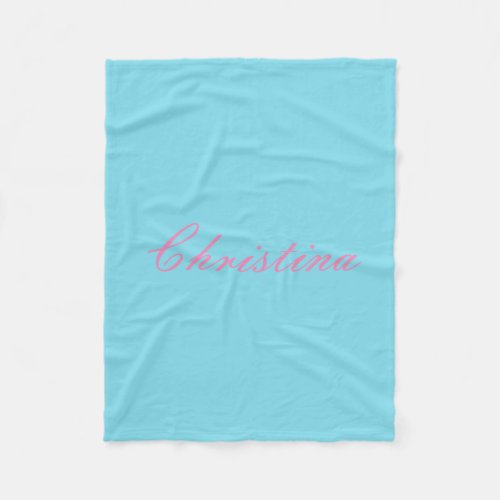 Simple Custom Name Fleece Blanket