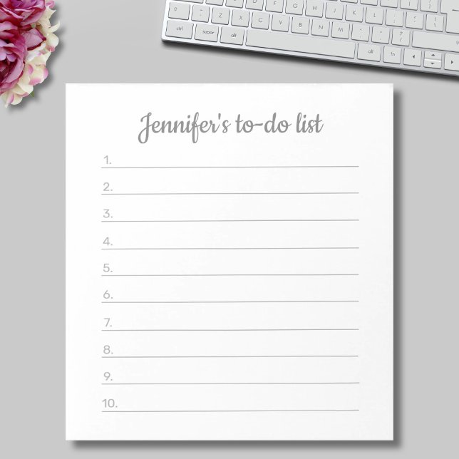 Simple Custom Name Personalized To-Do List Notepad (Creator Uploaded)