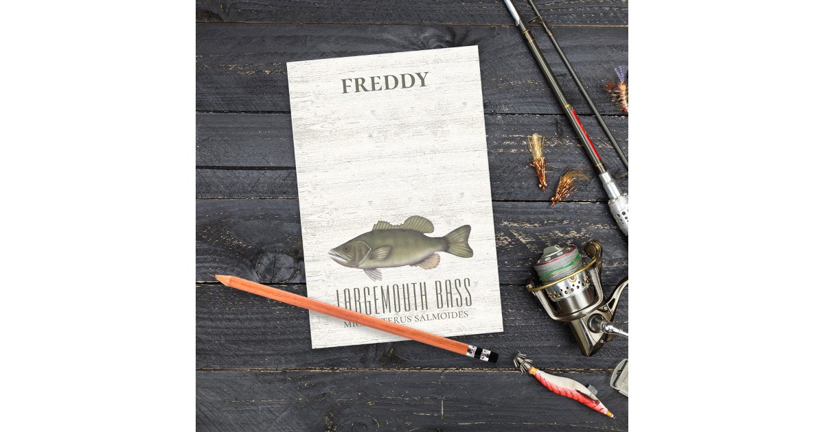 Simple Custom Name Rustic Wood Fish Post-it Notes | Zazzle