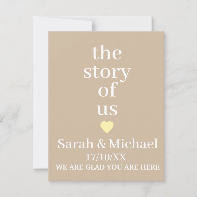 SIMPLE CUSTOM NAME & TEXT MODERN WEDDING THANK YOU CARD (Front)