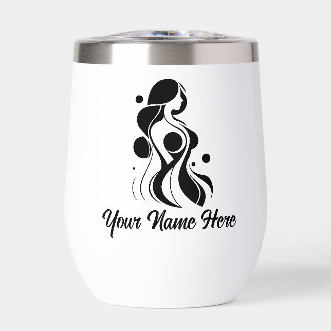 Simple Custom Personalize Logo Water Bottle  (Front)