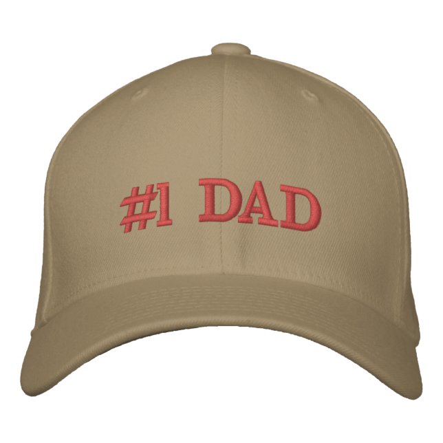 Simple Custom Personalized Gift for Fathers Day Embroidered Baseball Cap (Front)
