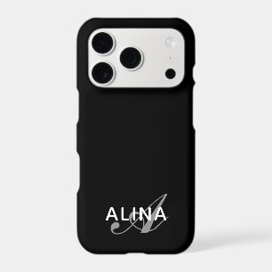 Simple Custom Personalized Name Monogram Slim iPhone 17 Pro Case