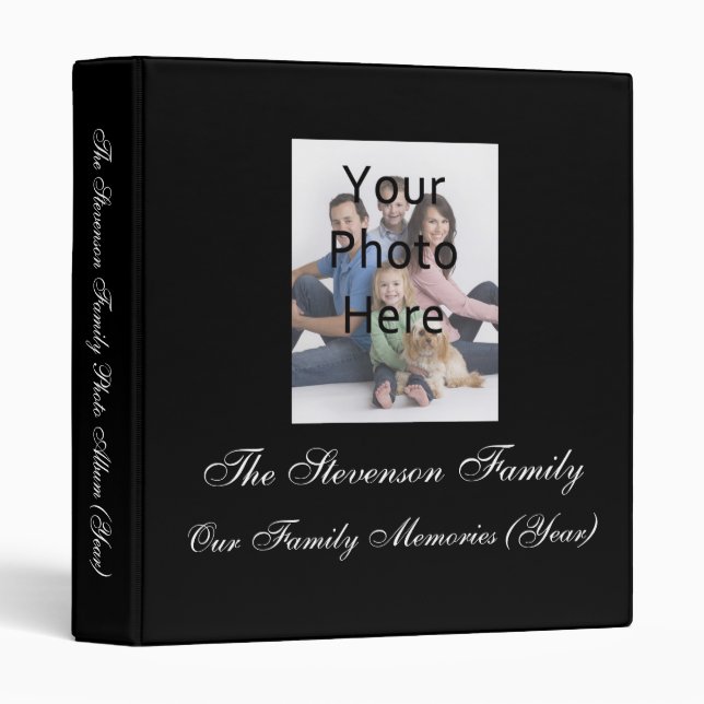 Simple Custom Personalized Photo Album Binder (Front/Spine)